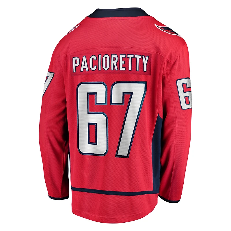 Maillot de joueur échappé à domicile Fanatics Max Pacioretty des Capitals Washington pour hommes, rouge