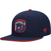 Men's Fanatics Navy/Red Washington Capitals 2025 NHL Draft Snapback Hat