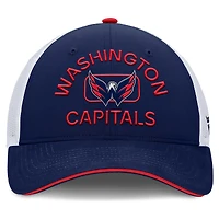 Men's Fanatics Navy/White Washington Capitals Authentic Pro Rink Adjustable Trucker Hat