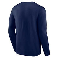 T-shirt à manches longues Authentic Pro Core Primary pour homme Fanatics Navy Washington Capitals