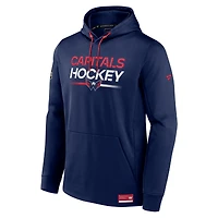 Men's Fanatics  Navy Washington Capitals Authentic Pro Pullover Hoodie