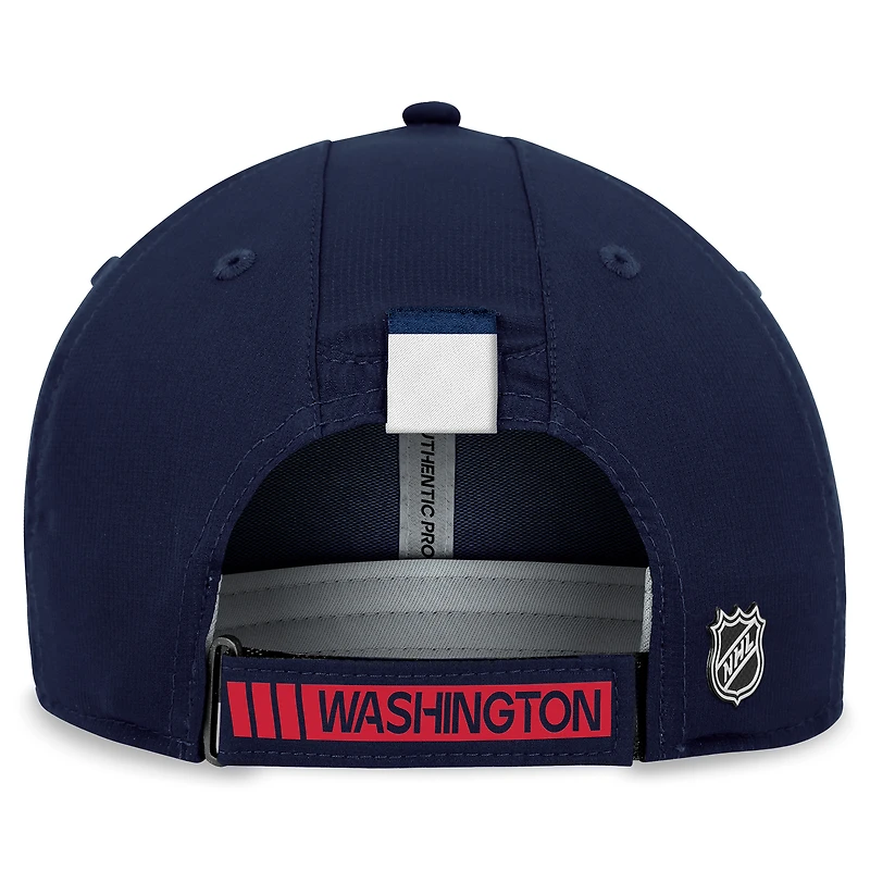 Men's Fanatics  Navy Washington Capitals Authentic Pro Rink Adjustable Hat