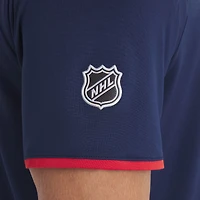 Polo raglan authentique Pro Rink bleu marine pour homme des Washington Capitals