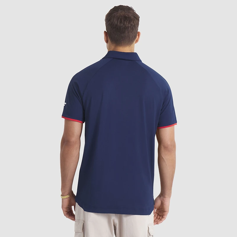 Polo raglan authentique Pro Rink bleu marine pour homme des Washington Capitals