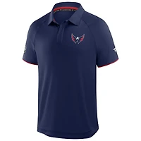 Men's Fanatics Navy Washington Capitals Authentic Pro Rink Raglan Polo