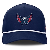 Casquette ajustable en forme de A Authentic Pro Rink Roper des Capitals de Washington pour homme, bleu marine