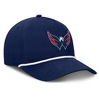 Casquette ajustable en forme de A Authentic Pro Rink Roper des Capitals de Washington pour homme, bleu marine