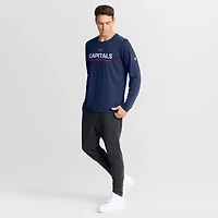 Men's Fanatics Navy Washington Capitals Authentic Pro Rink Tech Long Sleeve T-Shirt