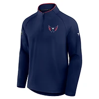Men's Fanatics Navy Washington Capitals Authentic Pro Rink Training Quarter-Zip Pullover