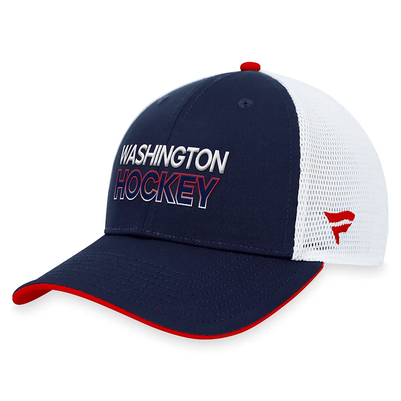 Men's Fanatics  Navy Washington Capitals Authentic Pro Rink Trucker Adjustable Hat