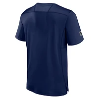 T-shirt authentique Pro Tech Fanatics pour hommes, bleu marine, Washington Capitals