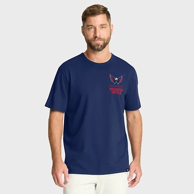 T-shirt Fanatics bleu marine pour homme, héritage des Capitals de Washington, Crash The Net