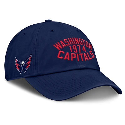 Men's Fanatics Navy Washington Capitals Fundamentals Archer Adjustable Hat