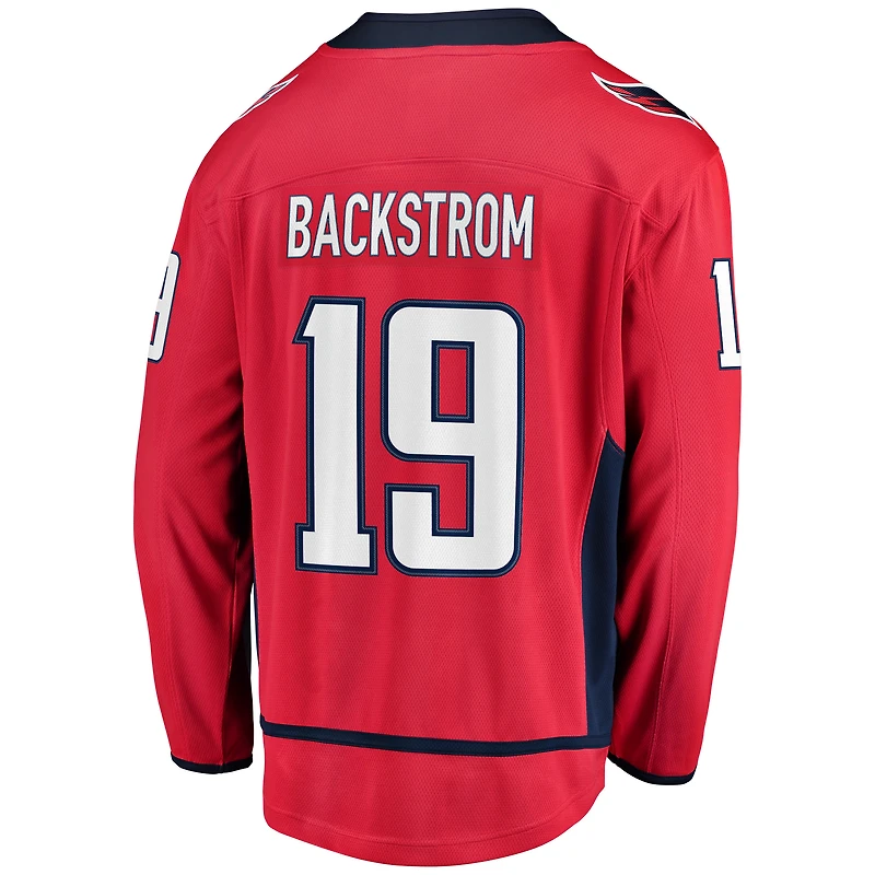 Fanatiques pour hommes de marque Nicklas Backstrom Red Washington Capitals Home Breakaway Player - Jersey