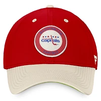 Casquette rétro True Classics Flex pour homme Fanatics rouge/kaki des Washington Capitals