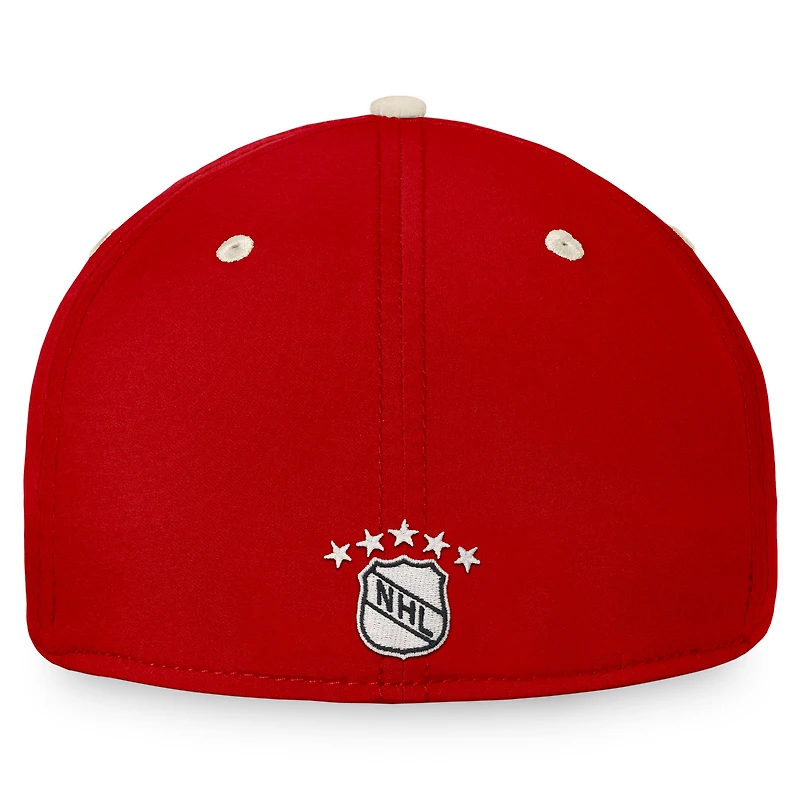 Casquette rétro True Classics Flex pour homme Fanatics rouge/kaki des Washington Capitals