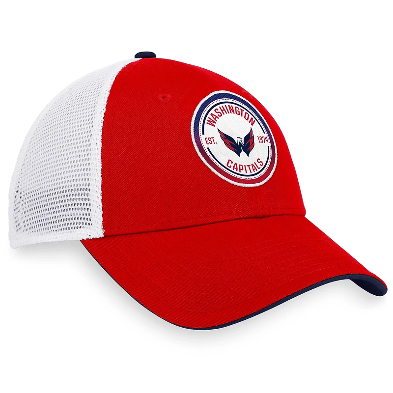Casquette Snapback de camionneur dégradé emblématique des Washington Capitals Fanatics rouge/blanc pour hommes