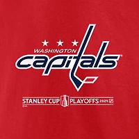 T-shirt Fanatics rouge pour homme des Capitals de Washington, victoire aux séries éliminatoires la Coupe Stanley 2024