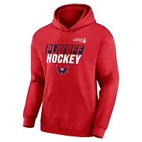 Men's Fanatics Red Washington Capitals 2025 Stanley Cup Playoffs Breakout Fleece Pullover Hoodie