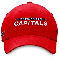 Casquette réglable rouge Washington Capitals Authentic Pro Rink Fanatics pour hommes