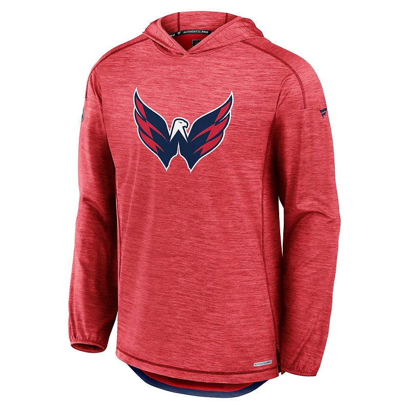 Sweat à capuche léger authentique Pro Rink des Washington Capitals Fanatics pour hommes, rouge