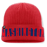 Bonnet en tricot à revers pour homme Fanatics Red Washington Capitals Blueliner