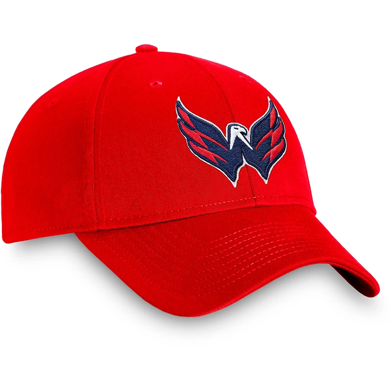 Casquette réglable Fanatics rouge Washington Capitals Core pour hommes