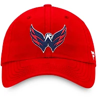 Casquette réglable avec logo principal Fanatics Red Washington Capitals Core pour hommes