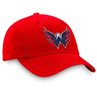Casquette réglable avec logo principal Fanatics Red Washington Capitals Core pour hommes