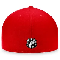 Casquette ajustée avec logo principal rouge des Washington Capitals de marque Fanatics pour hommes