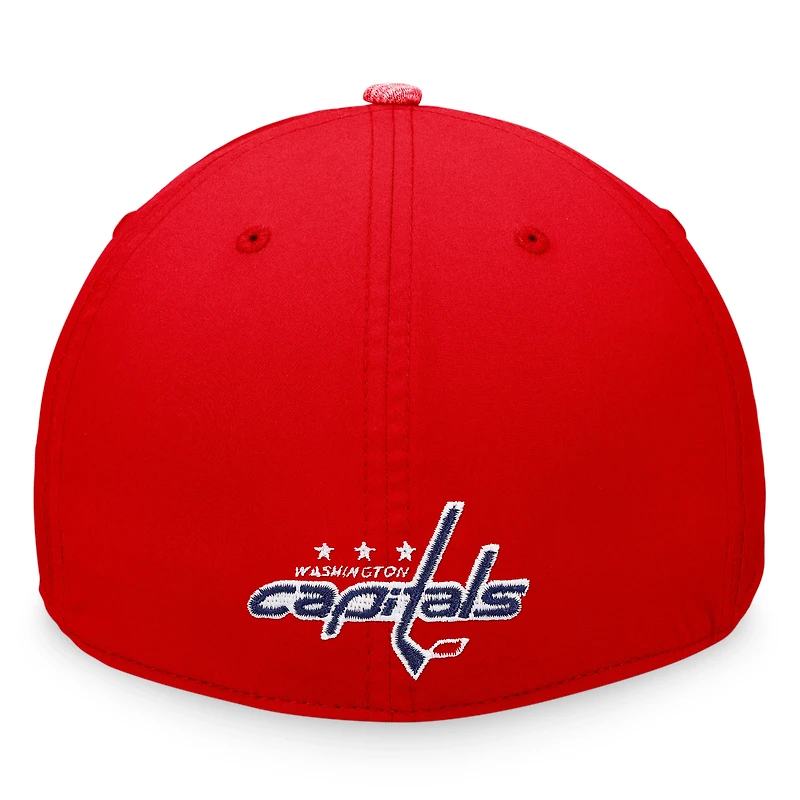 Casquette flexible rouge Washington Capitals Defender Fanatics pour hommes