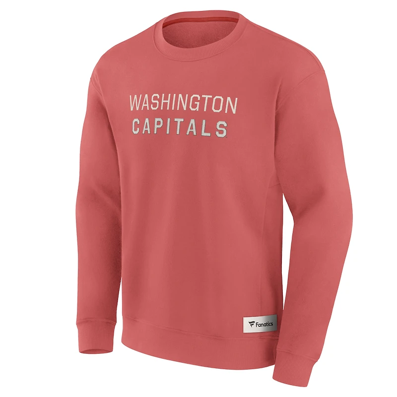 Men's Fanatics Red Washington Capitals Elements Future Ground Lettering Pullover Sweatshirt