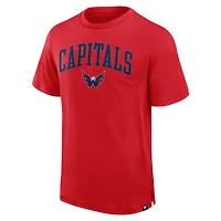 T-shirt Pima surélevé rouge pour hommes des Capitals de Washington Fanatics
