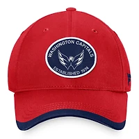 Casquette réglable fondamentale rouge Washington Capitals Fanatics pour hommes