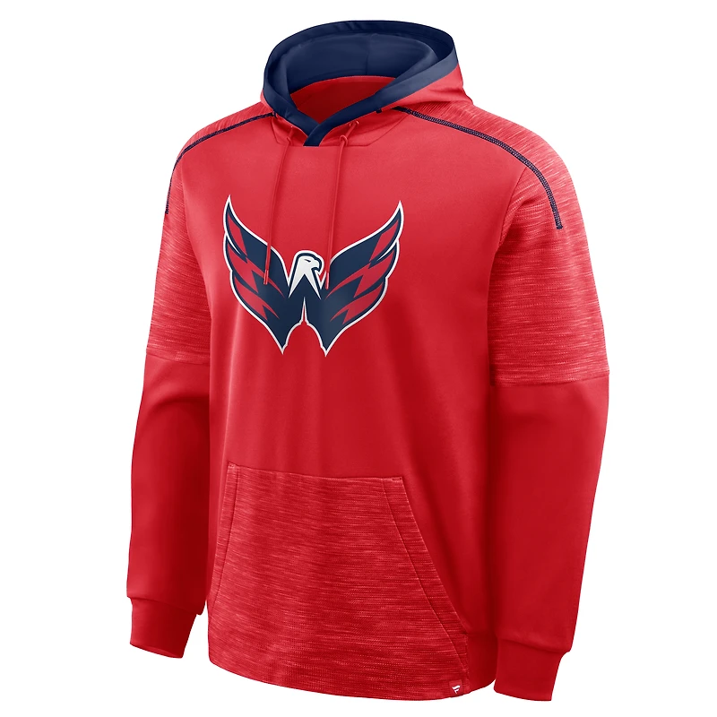 Men's Fanatics Red Washington Capitals Goaltender Defender Pullover Hoodie