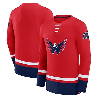 T-shirt à manches longues High Point pour homme, rouge, fanatiques, Washington Capitals