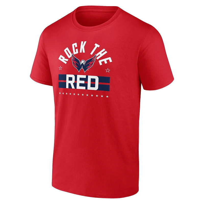 T-shirt local rouge fanatiques des Capitals de Washington pour hommes