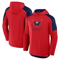 Men's Fanatics Red Washington Capitals Meta Game Transitional Pullover Hoodie