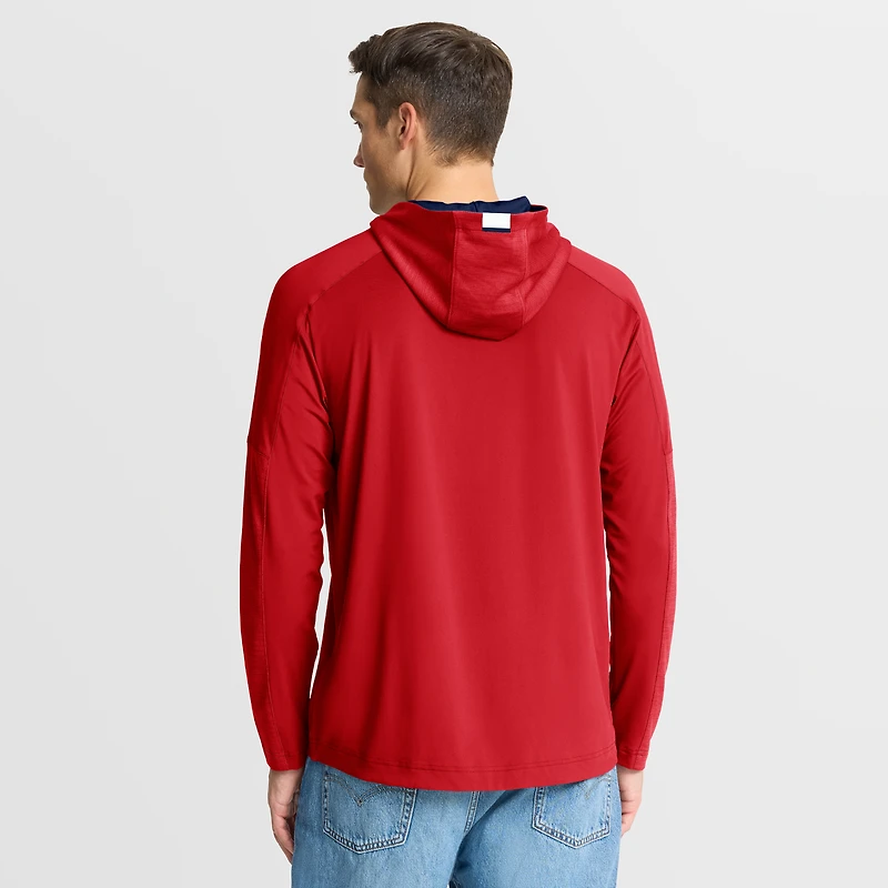 Men's Fanatics Red Washington Capitals Penalty Shot Long Sleeve Hooded T-Shirt