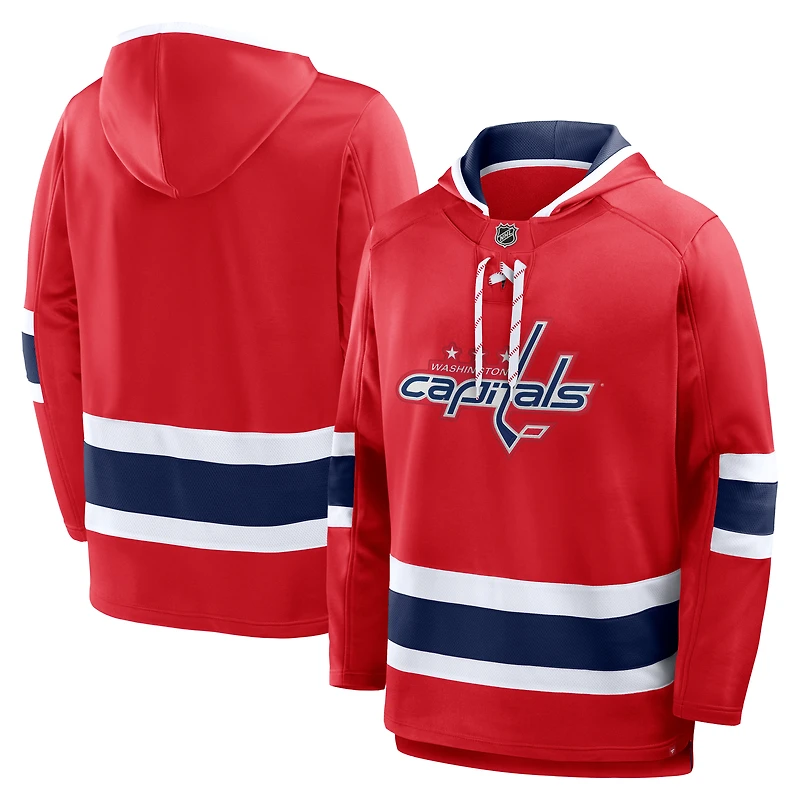 Men's Fanatics Red Washington Capitals Prime Time Fleece Hoodie