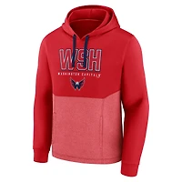Men's Fanatics Red Washington Capitals Successful Tri-Blend Pullover Hoodie