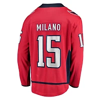 Maillot Fanatics Sonny Milano pour hommes, rouge, Washington Capitals Home Breakaway