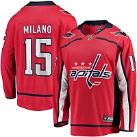 Maillot Fanatics Sonny Milano pour hommes, rouge, Washington Capitals Home Breakaway