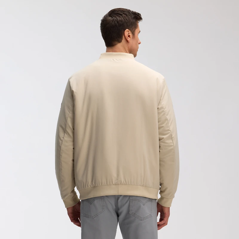 Men's Fanatics Tan Washington Capitals Authentic Pro Road Lightweight Full-Zip Bomber Jacket