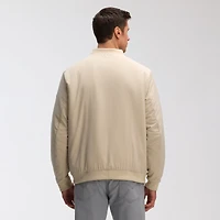 Men's Fanatics Tan Washington Capitals Authentic Pro Road Lightweight Full-Zip Bomber Jacket