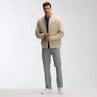 Men's Fanatics Tan Washington Capitals Authentic Pro Road Lightweight Full-Zip Bomber Jacket