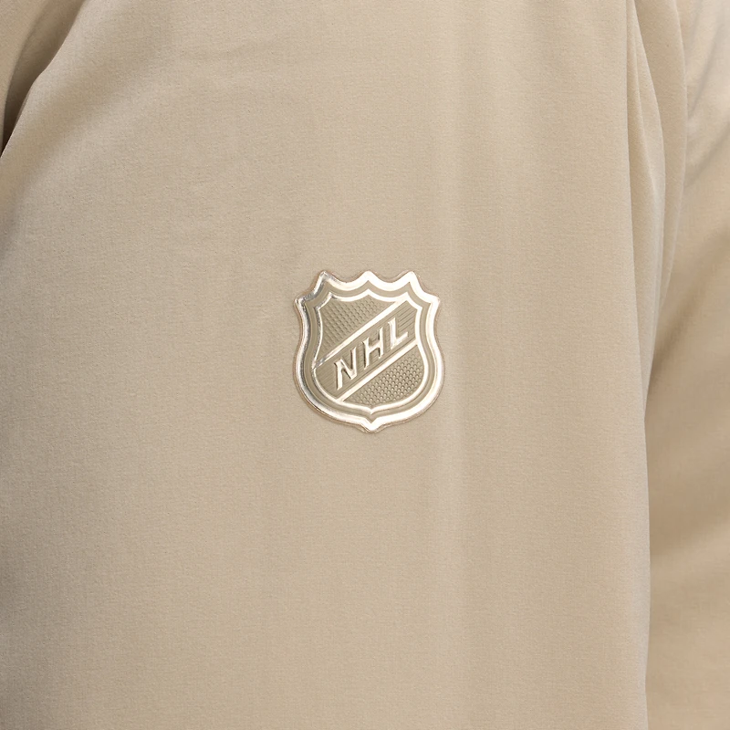 Veste aviateur légère à fermeture éclair intégrale Fanatics Tan Authentic Pro Road des Capitals de Washington pour homme