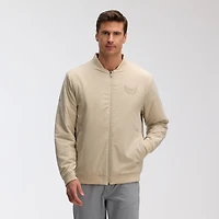 Men's Fanatics Tan Washington Capitals Authentic Pro Road Lightweight Full-Zip Bomber Jacket