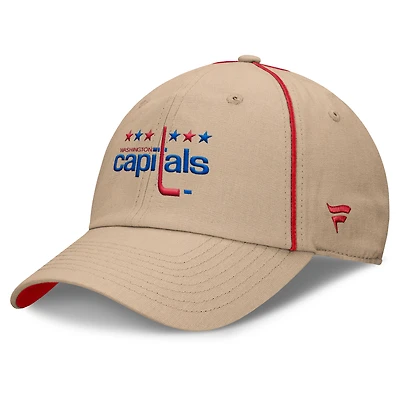 Casquette ajustable Fanatics Tan pour homme des Capitals de Washington Heritage Setoff