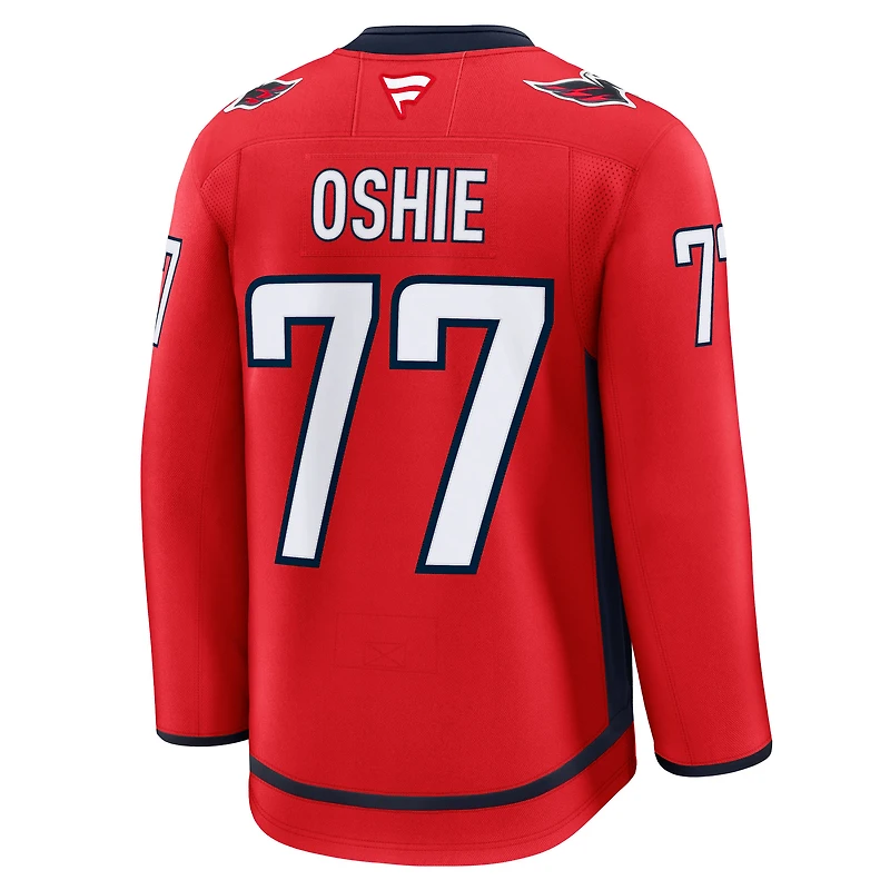 maillot Fanatics TJ Oshie rouge pour homme, de qualité supérieure des Washington Capitals à domicile